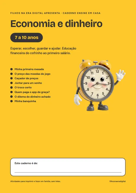 Capa do caderno Economia e dinheiro