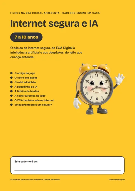 Capa do caderno Internet segura e IA