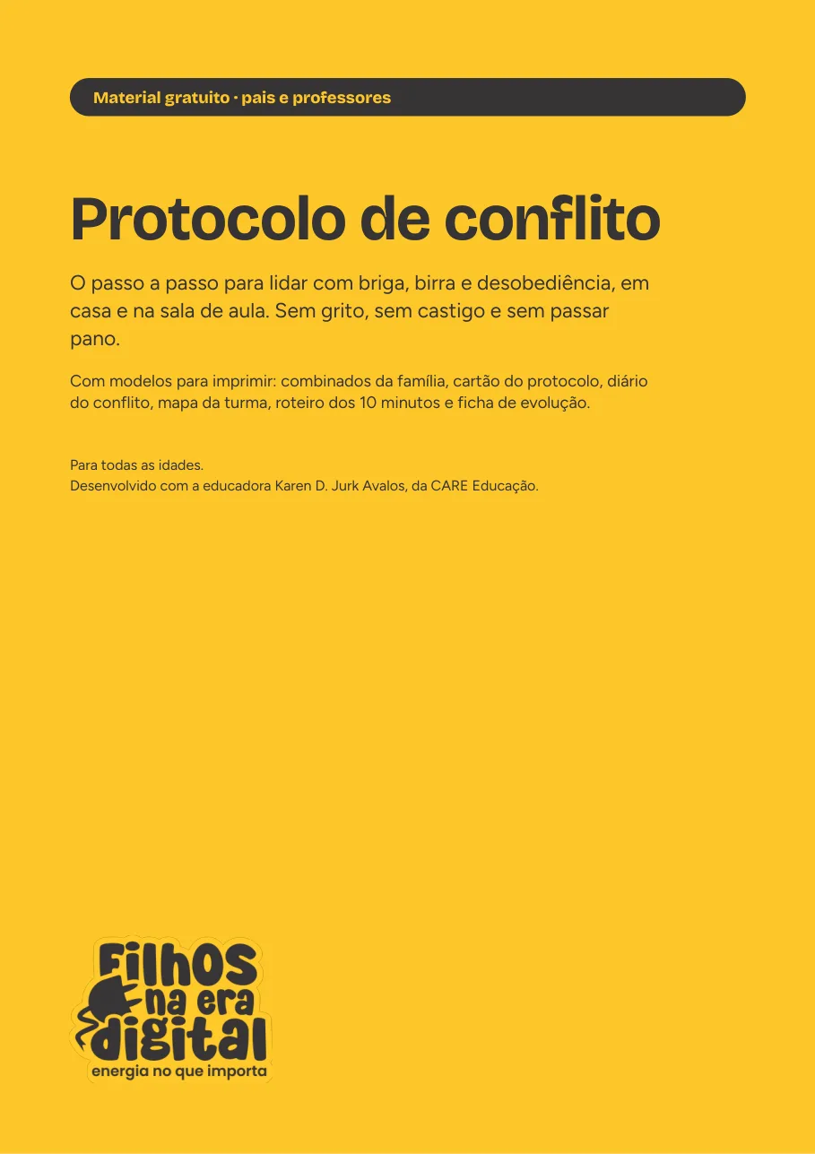 Capa do material Protocolo de conflito